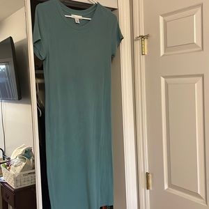 Motherhood maternity teal bodycon dress